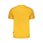 Back view of Napapijri Orange Cotton T-Shirt with short sleeves, loose fit, and crew neck design.
