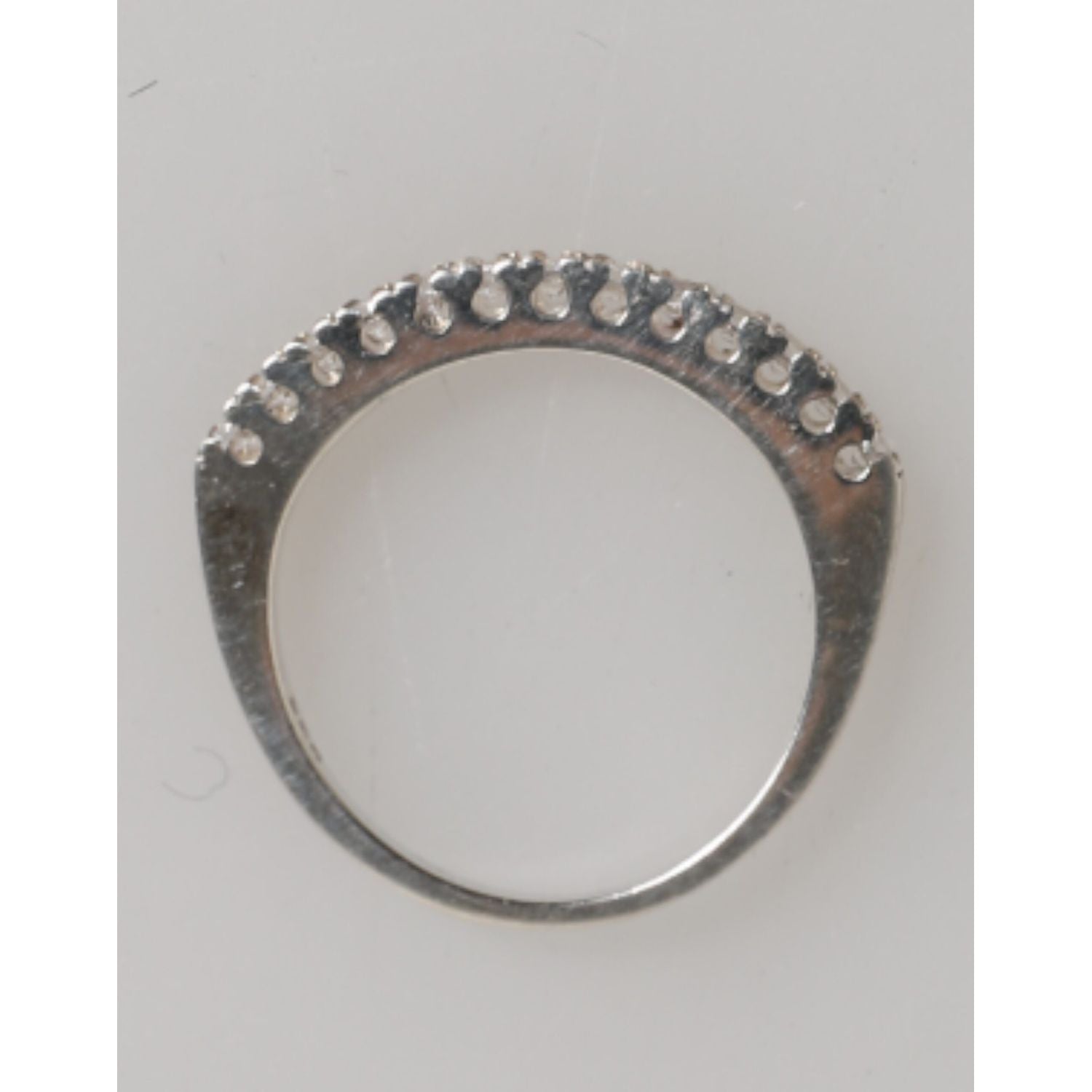 Nialaya Sterling Silver 925 Band Pave CZ Crystal Eternity Ring