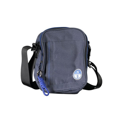 North Sails Blue Polyester Men Shoulder Bag with two compartments and adjustable strap