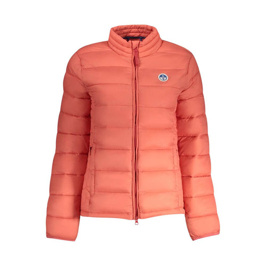 North Sails Pink Polyamide Jackets & Coat with long sleeves, two external pockets, zip closure, and logo application.