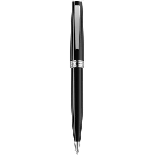 PENNE MONTEGRAPPA MOD. ISA1RBAC - Elegant black pen with silver accents, ideal for writing and gifting.