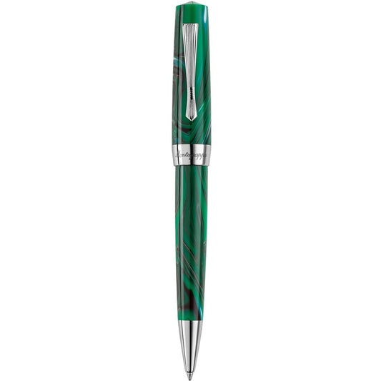 PENNE MONTEGRAPPA MOD. ISE2RBAG luxury green pen with silver accents