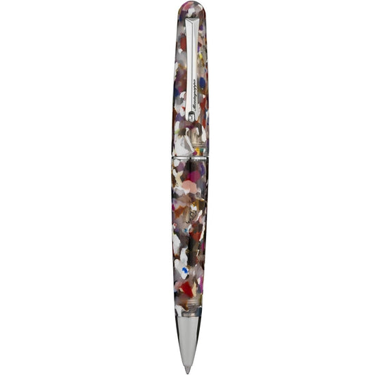 PENNE MONTEGRAPPA MOD. ISEERBIK luxury pen with colorful design and silver accents, perfect for collectors and writing enthusiasts.