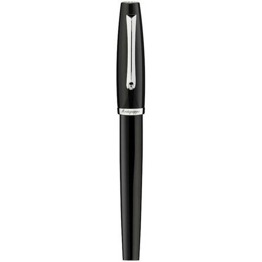 PENNE MONTEGRAPPA MOD. ISMANRYC black luxury pen with silver accents.