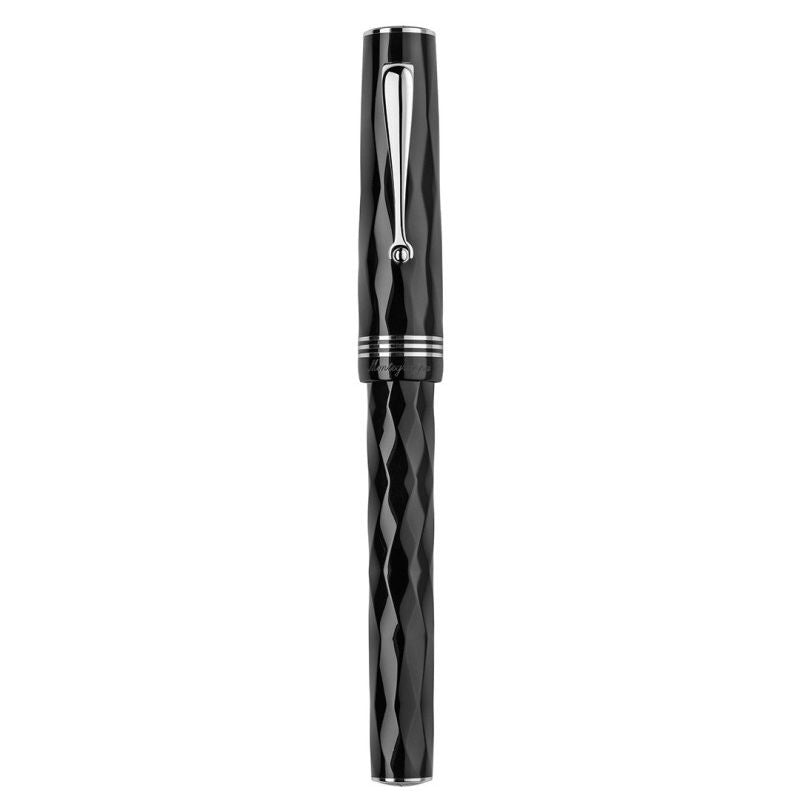 PENNE MONTEGRAPPA MOD. ISRBT3IC polished black pen with a sleek, textured design.