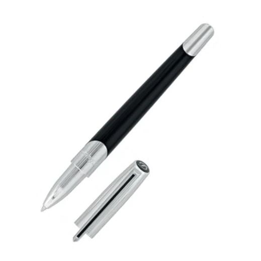 PENNE S-T- DUPONT MOD. 402706 luxury pen with silver cap and sleek black barrel