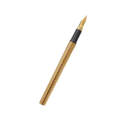Luxury gold fountain pen - PENNE S-T- DUPONT MOD. 41021 with detailed design
