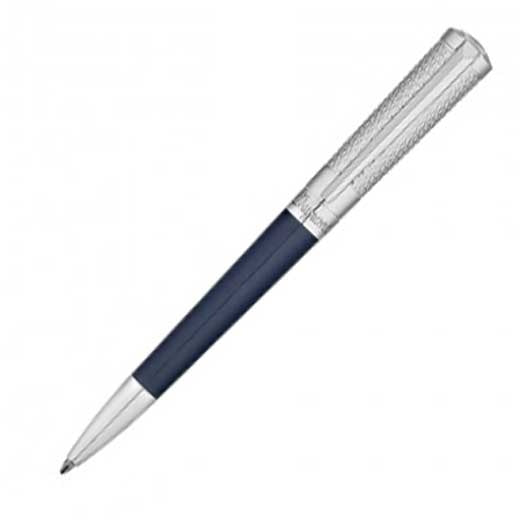 Luxury writing instrument PENNE S-T- DUPONT MOD. 465017 with a sleek blue and silver design.