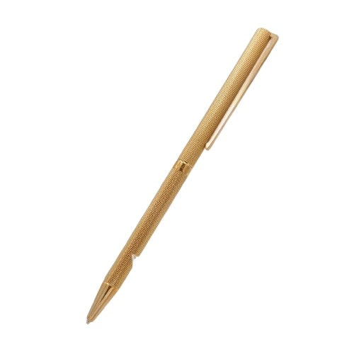 Luxury gold PENNE S-T- DUPONT MOD. 48014 pen with textured finish and elegant design for premium writing experience.