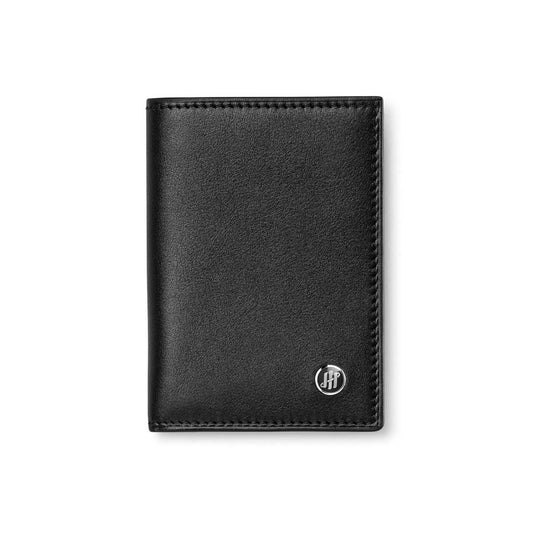 PORTAFOGLIO MONTEGRAPPA MOD. IC00WA03, black leather wallet with logo, luxury accessory, stylish design.