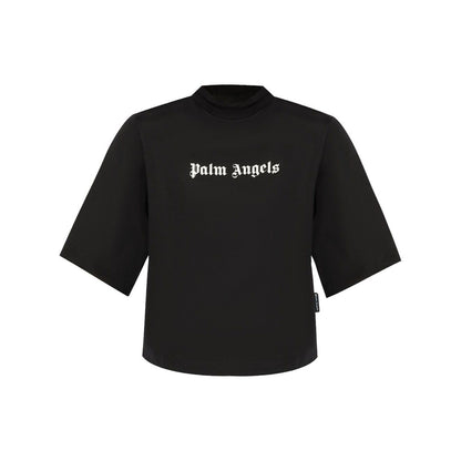 Palm Angels crop T-shirt with logo Topwear