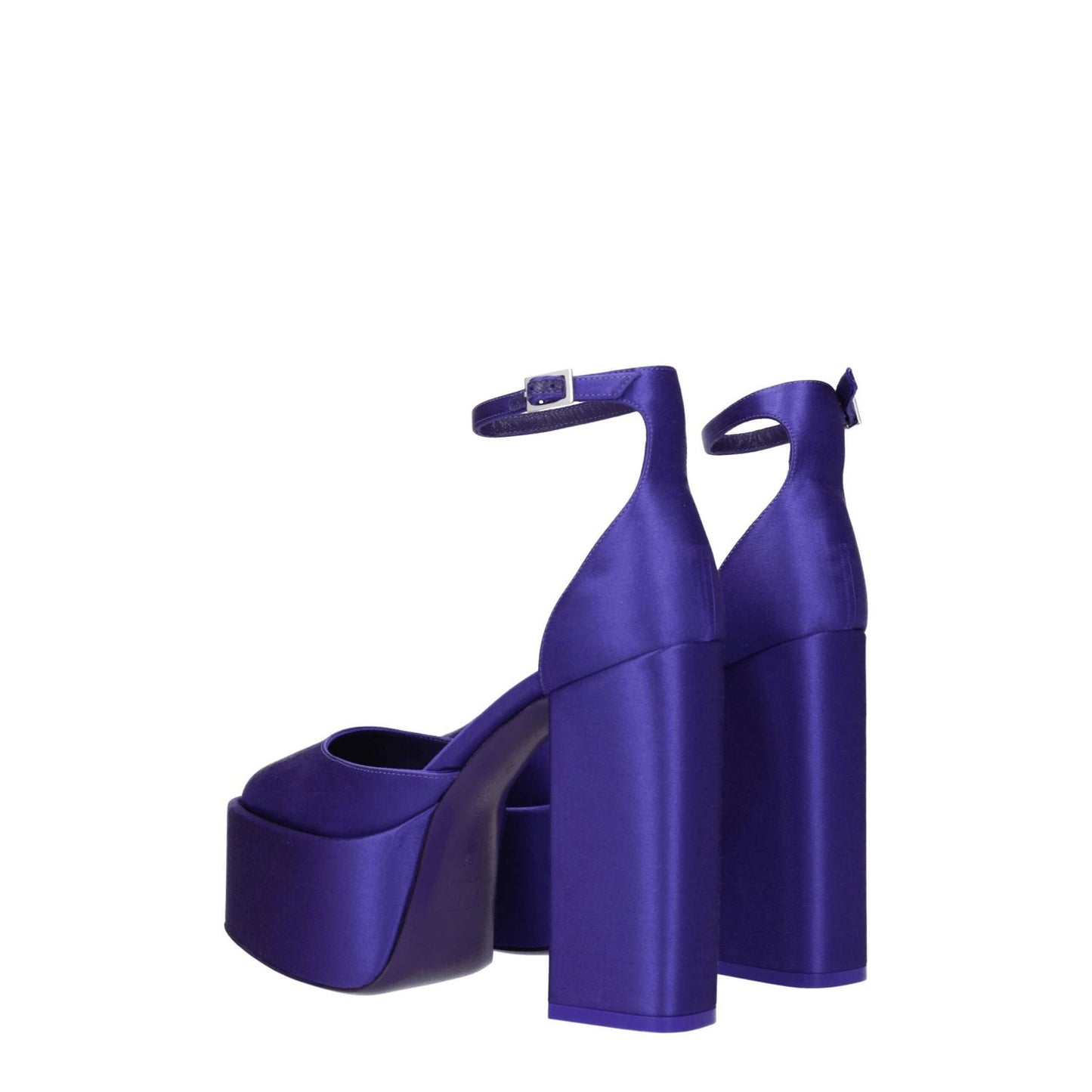 Paris Texas Purple Satin Platform Sandals