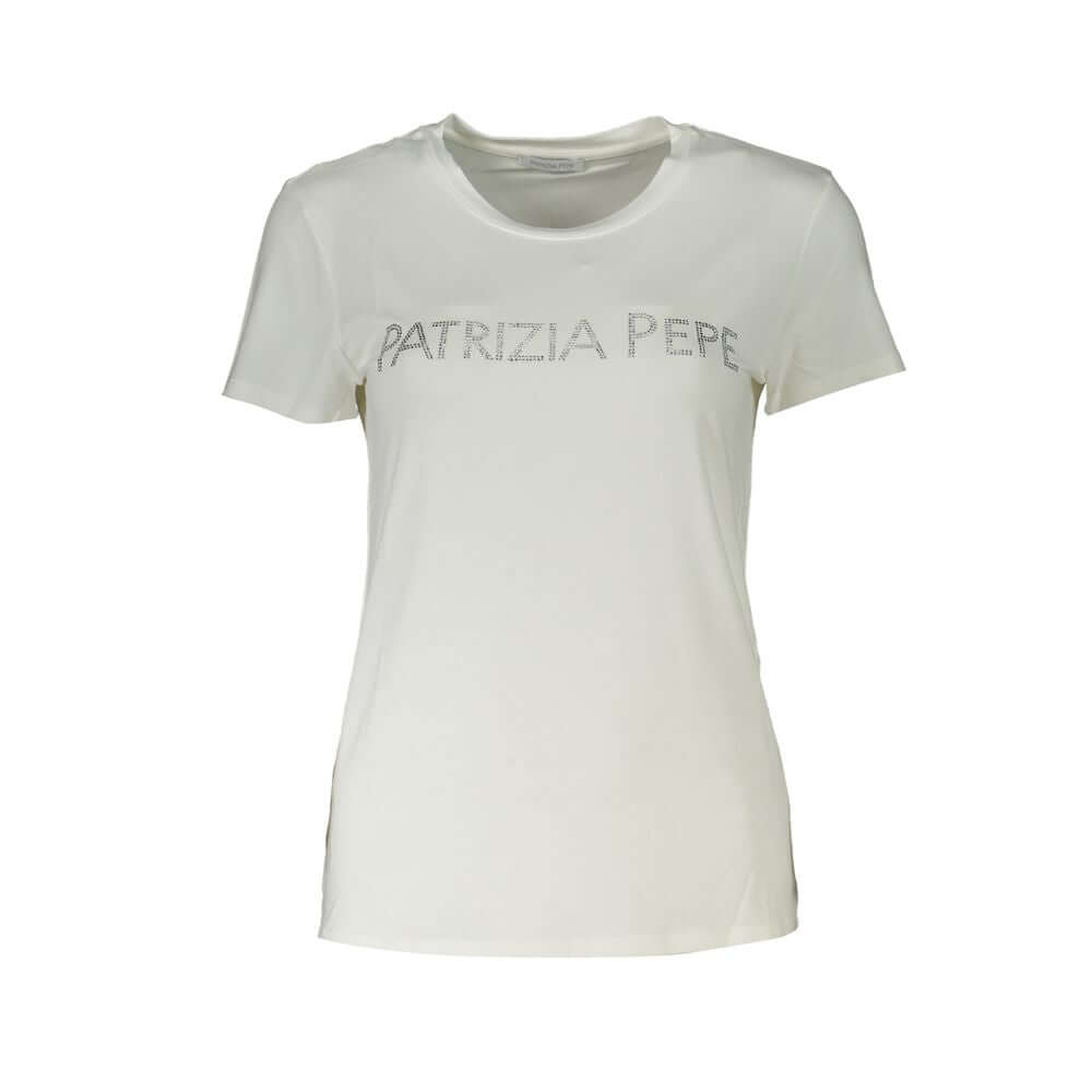Patrizia Pepe White Organic Cotton Women T-Shirt