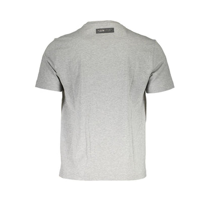 Back view of Plein Sport Brown Cotton Men T-Shirt showcasing premium fabric and design.