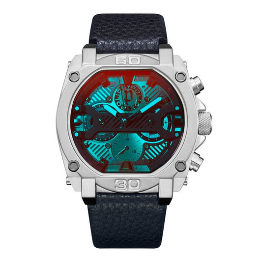 Police Blue Leather Watch