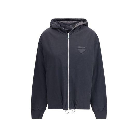 Prada Reversible hooded Jacket 1728,72470364320,Black,Clothing,Jackets & Coats - Women - Clothing,New with tags,Prada,S,Women,Women - Clothing,XS Prada PR-138640SOOO17XEF0002-XS
