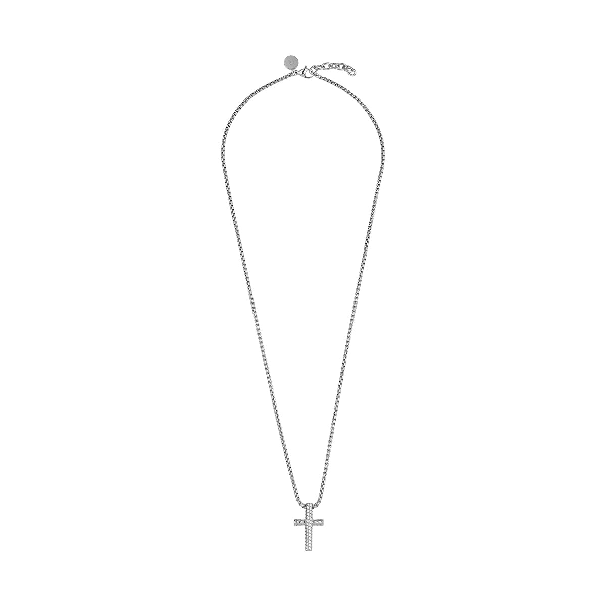 Elegant silver cross necklace from RADIANT JEWELS JEWELRY Mod. RH000320 collection.
