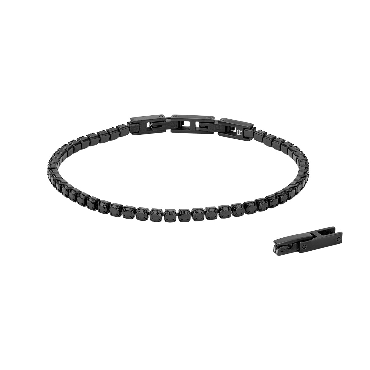 RADIANT JEWELS JEWELRY Mod. RH000323 elegant black bracelet with clasp design.