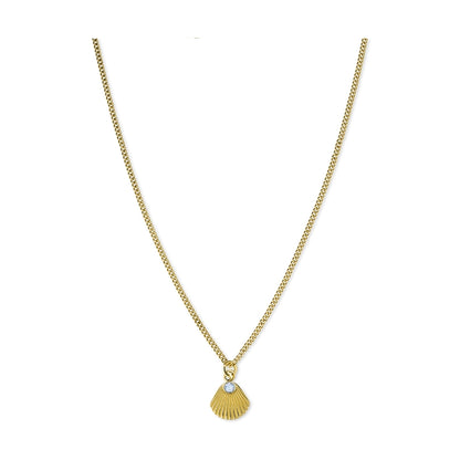 ROSEFIELD JEWELS JEWELRY Mod. JPNSCG-J268 gold necklace with shell pendant and diamond