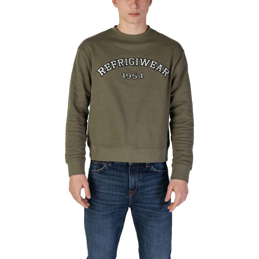 Refrigiwear Refrigiwear Green Cotton Sweater RE-15821200149-IT44 | S 1728,71956299936,Clothing,Green,IT44 | S,Men,Men - Clothing,New with tags,Refrigiwear,Sweaters - Men - Clothing