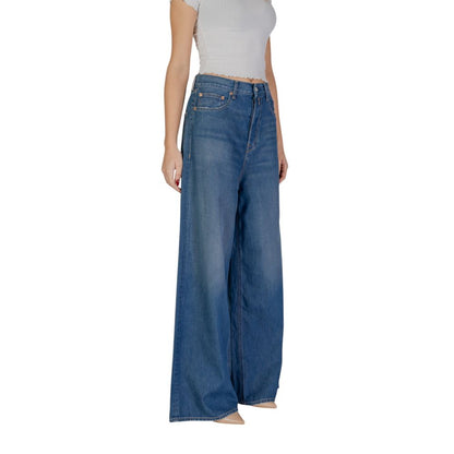 Replay Blue Cotton Bootcut Jeans