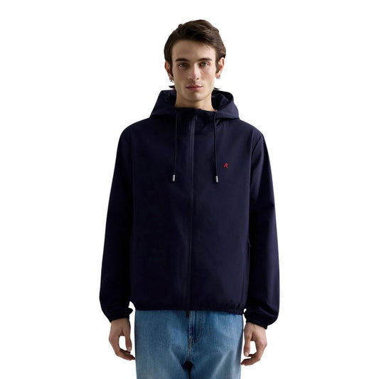 Replay Blue Polyester Shell Jacket