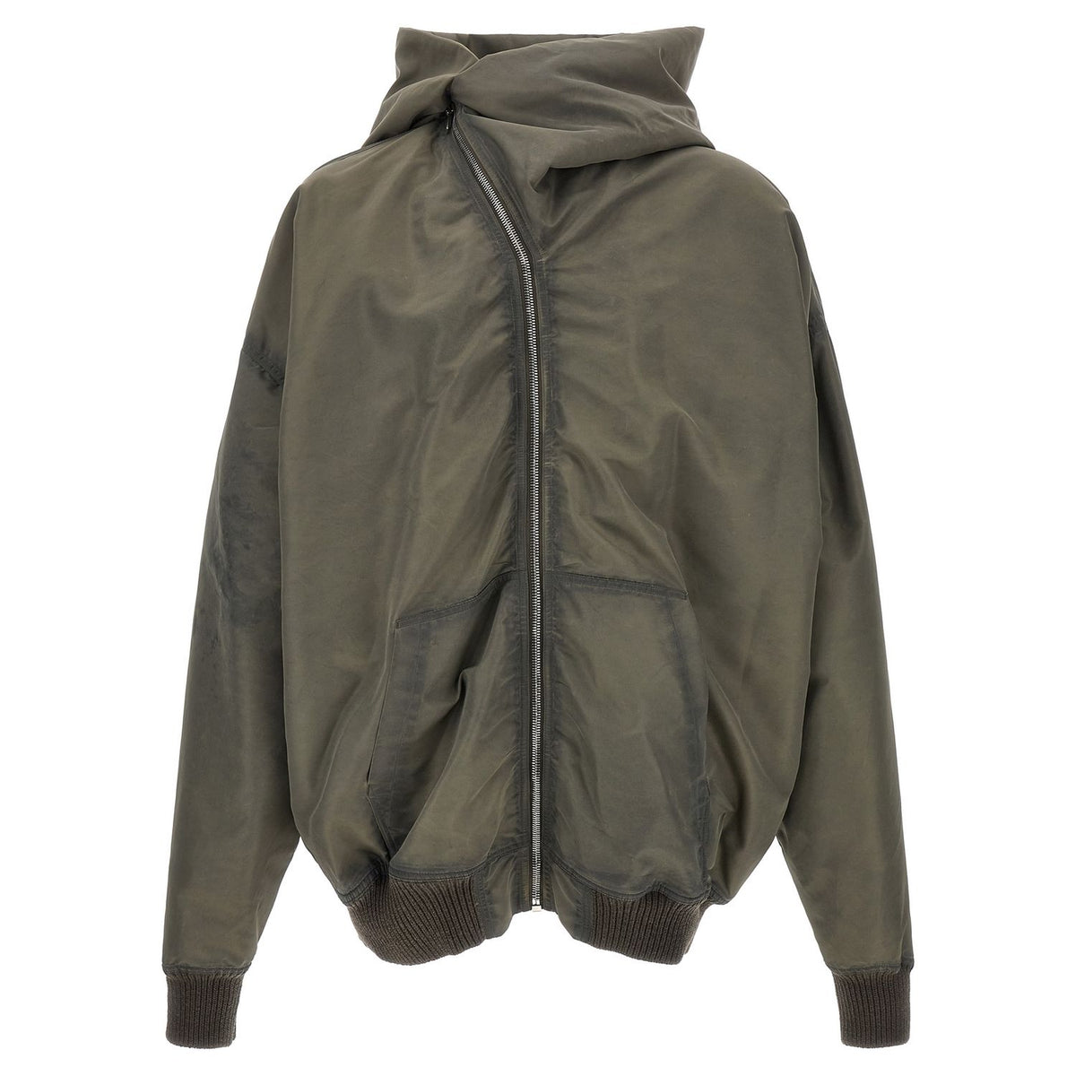 Rick Owens Gray Nylon Shell Jacket