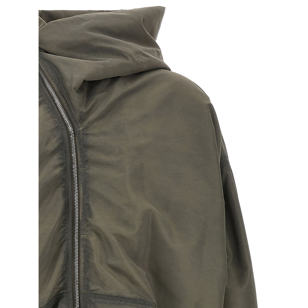 Rick Owens Gray Nylon Shell Jacket