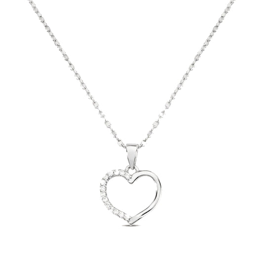 STROILI Mod. 1628548 heart-shaped necklace with elegant chain and sparkling gem accents.