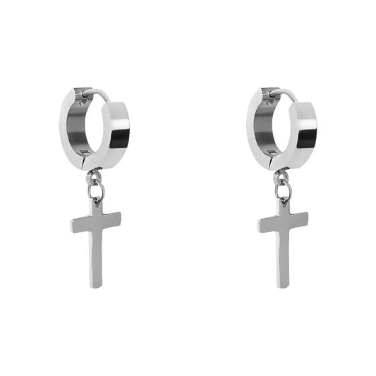 STROILI Mod. 1666492 silver hoop earrings with cross pendants from Stroili Jewels Jewelry collection