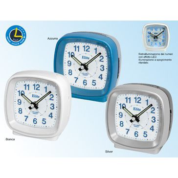ELITE SVEGLIA ANALOGICA SILVER/ SILVER ALARM CLOCK