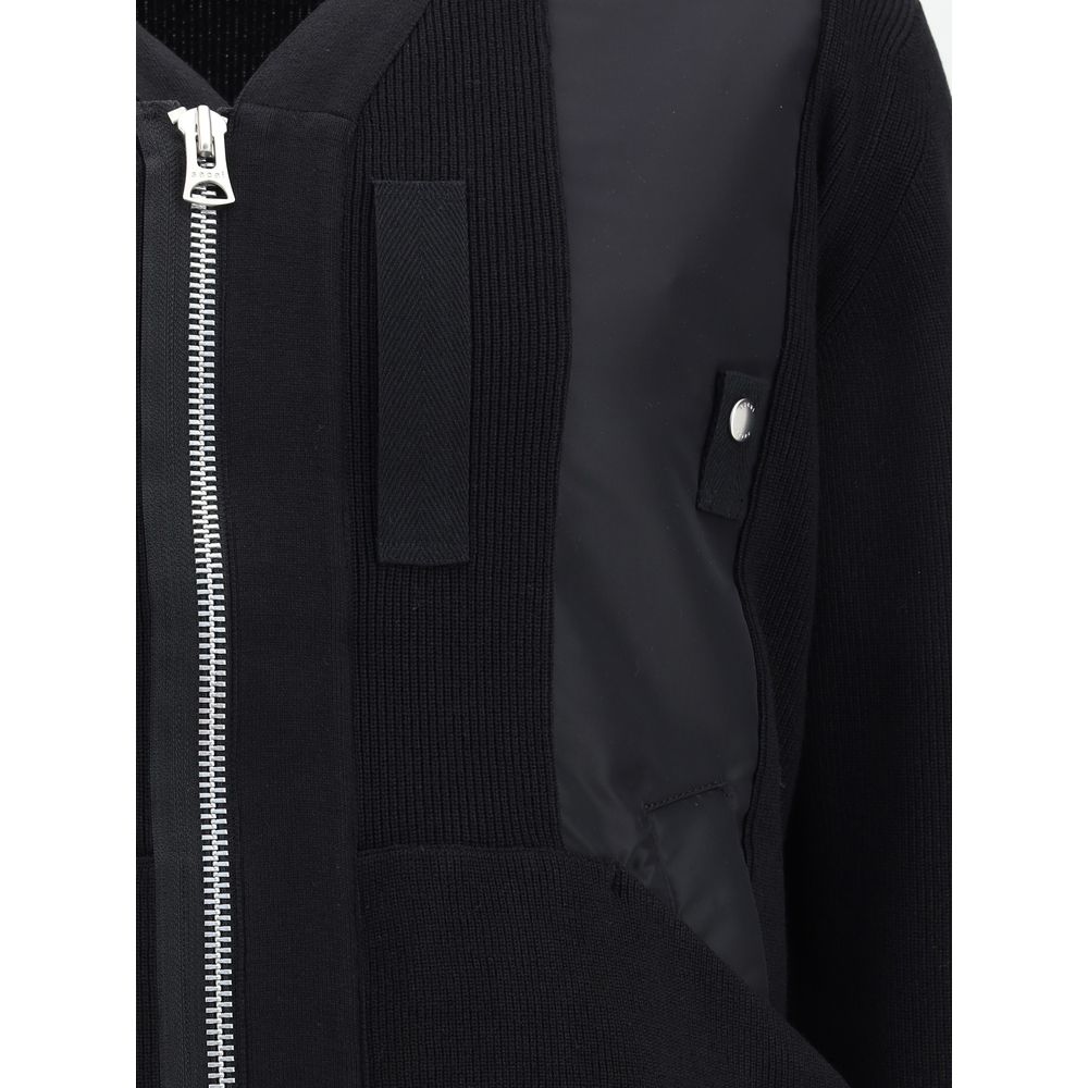 Sacai Black Cotton Bomber