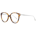 Scotch & Soda Brown Women Glasses Frame, full-rim acetate with demo lenses, size 53-16-145, stylish round design, branded case included.