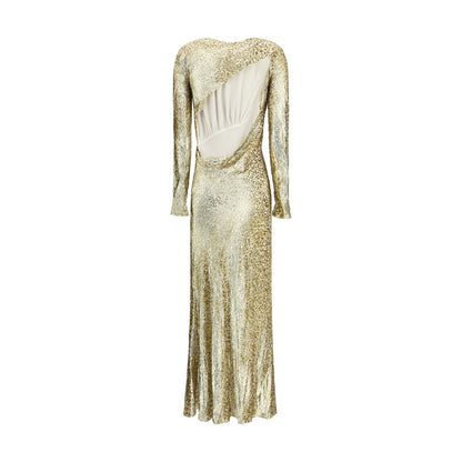 Self-Portrait Gold Other Fibres Cocktail Dress
