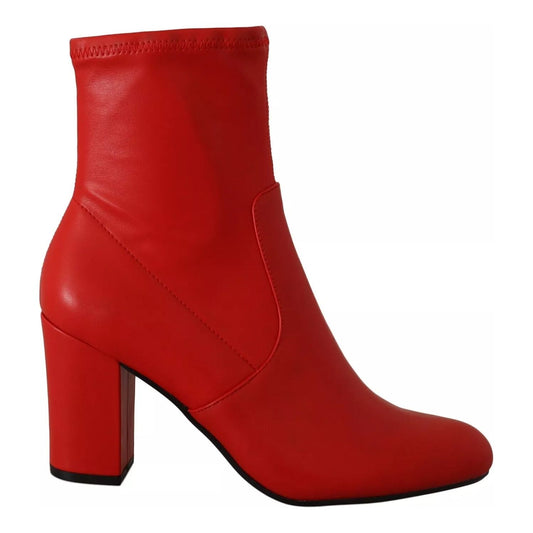 Steve Madden Steve Madden Red Leather Block Heels Ankle Boots Shoes LA9553-35.5 1728,67345645728,Boots - Women - Shoes,EU35.5/US5,EU36/US5.5,EU37.5/US7,EU37/US6.5,EU38.5/US8,EU38/US7.5,Material: Leather,Preowned / Defect,Red,Steve Madden,Women