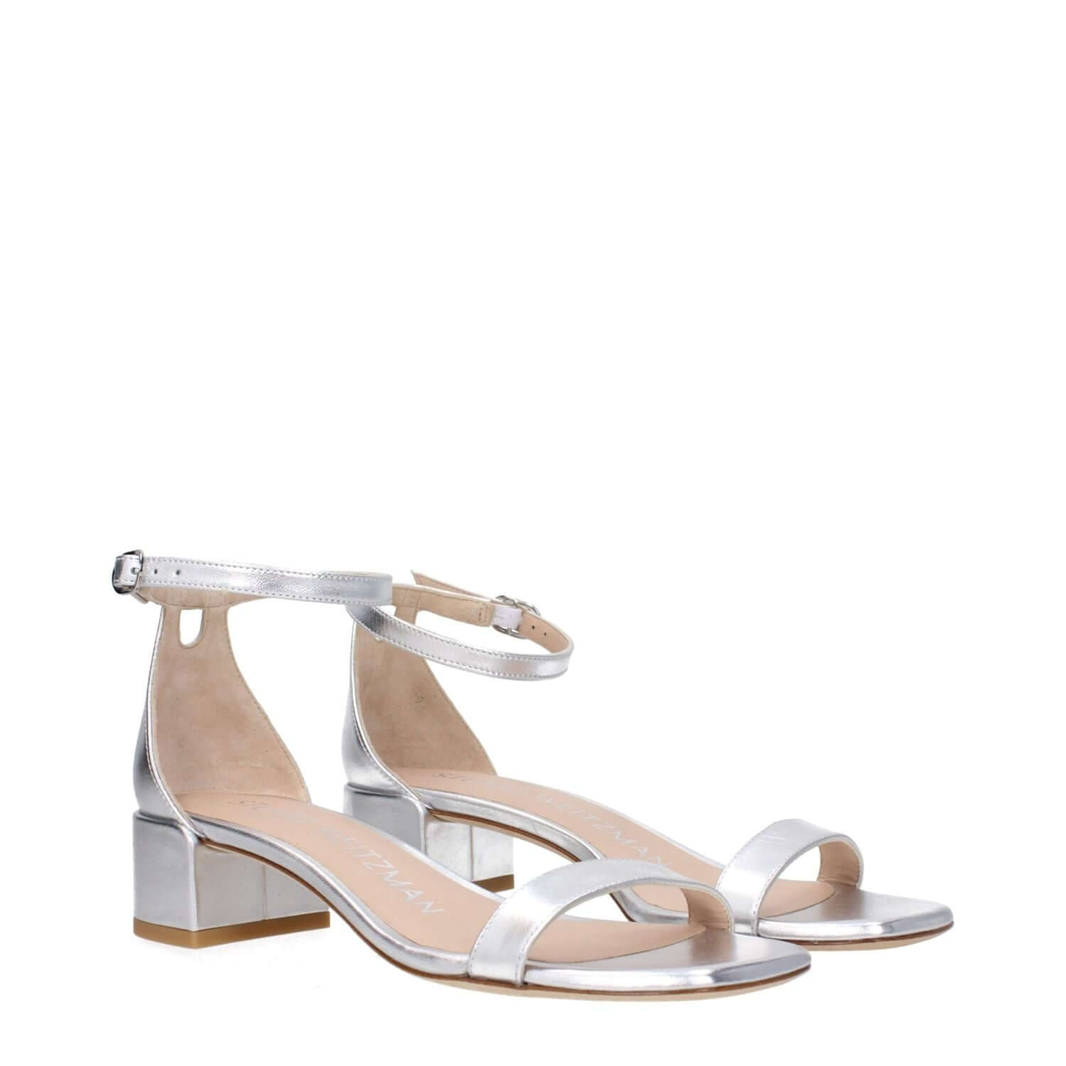 Stuart Weitzman Gray Leather Sandals