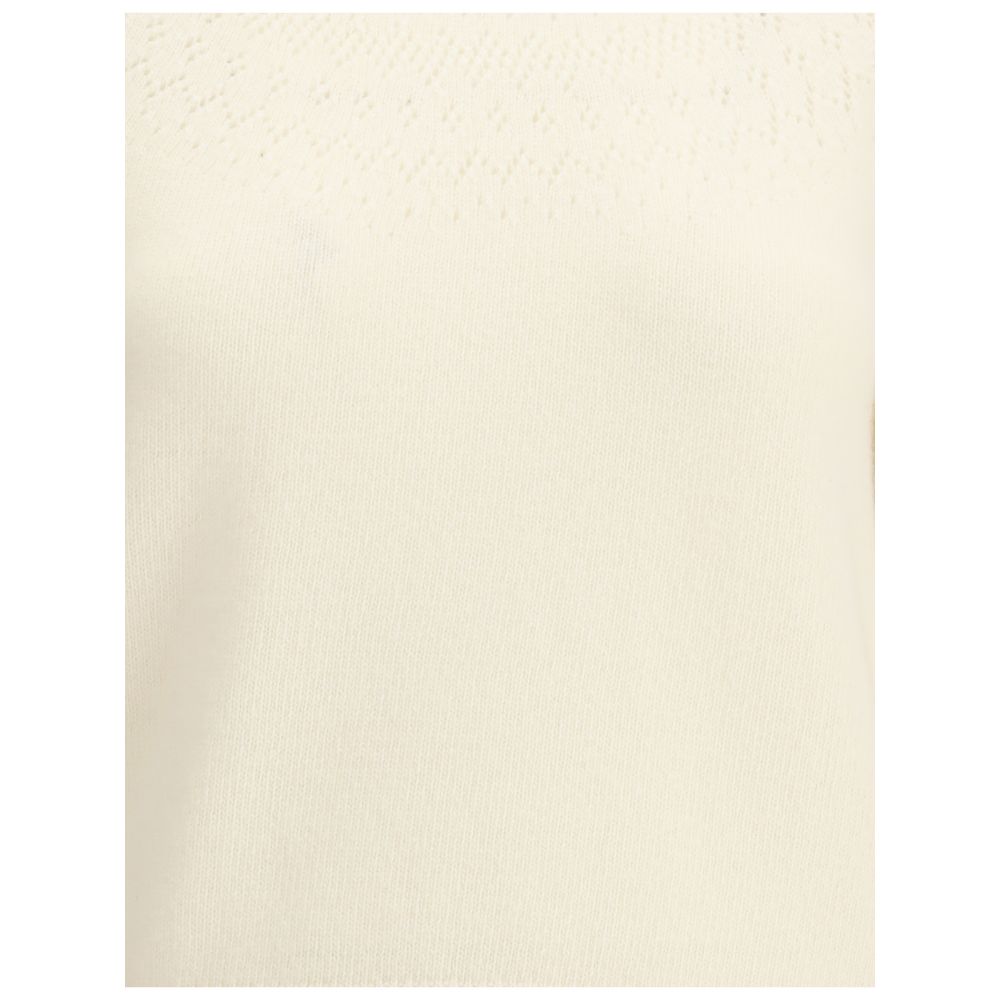 Thom Browne White Fleece Wool Sweatshirt