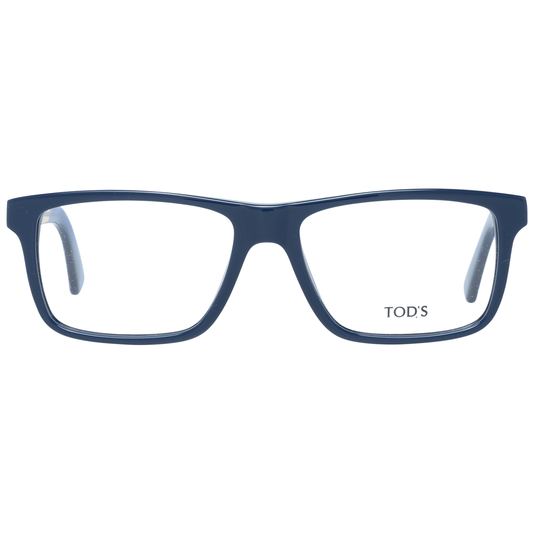 Tod's Chic Blue Rectangular Men's Eyewear featuring Italian craftsmanship and stylish plastic frames for a sophisticated look.