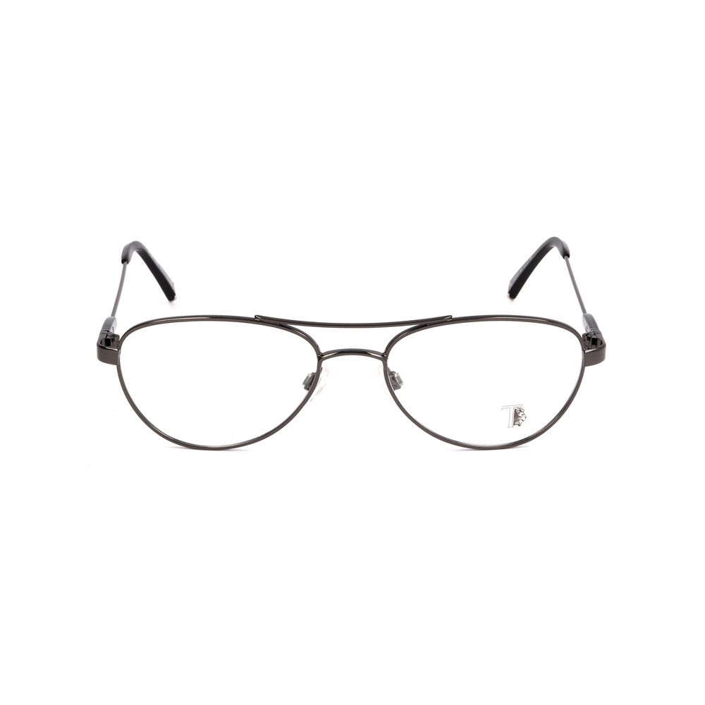Front view of Tod's Gray Metal Frames glass model TO5006008, in metal gray with dimensions 52/17/140 mm.