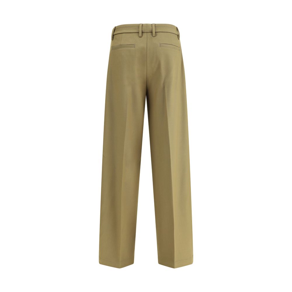 True Royal Green Polyester Dress Pants
