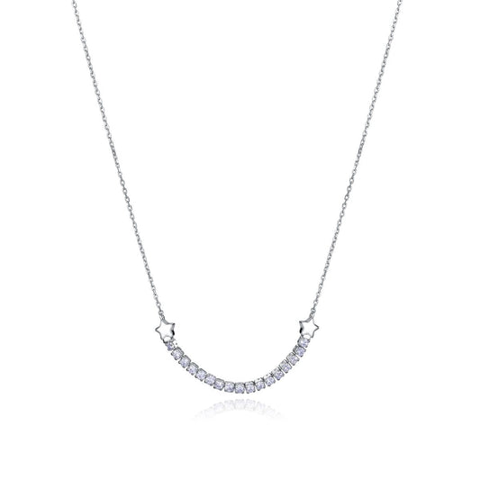 Elegant silver necklace from VICEROY JEWELS Mod. 13206C000-30 for ladies, featuring quartz analog functions and multifunctional design.