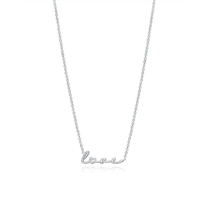 VICEROY JEWELS Mod. 1336C000-00 silver necklace for ladies with 'love' script pendant, quartz analog, silver 925, official box included.