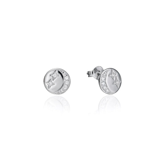 VICEROY JEWELS Mod. 71059E000-30 ladies' silver earrings with star and moon design, quartz analog, 3 ATM water resistant, in official box.