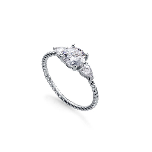 VICEROY JEWELS Mod. 7132A014-38 Ladies' Silver Ring with Quartz Analog Dial, 30mm Case, Mineral Material, 3 ATM Water Resistance