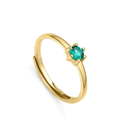 Elegant gold ring with turquoise gemstone, similar to VICEROY JEWELS Mod. 9115A015-32, featuring a sleek design and brilliant stone.