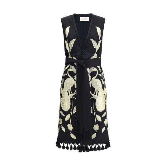 Valentino Valentino Embroidered long Vest VA-6V0CMA85ASY0NO-IT44 | L