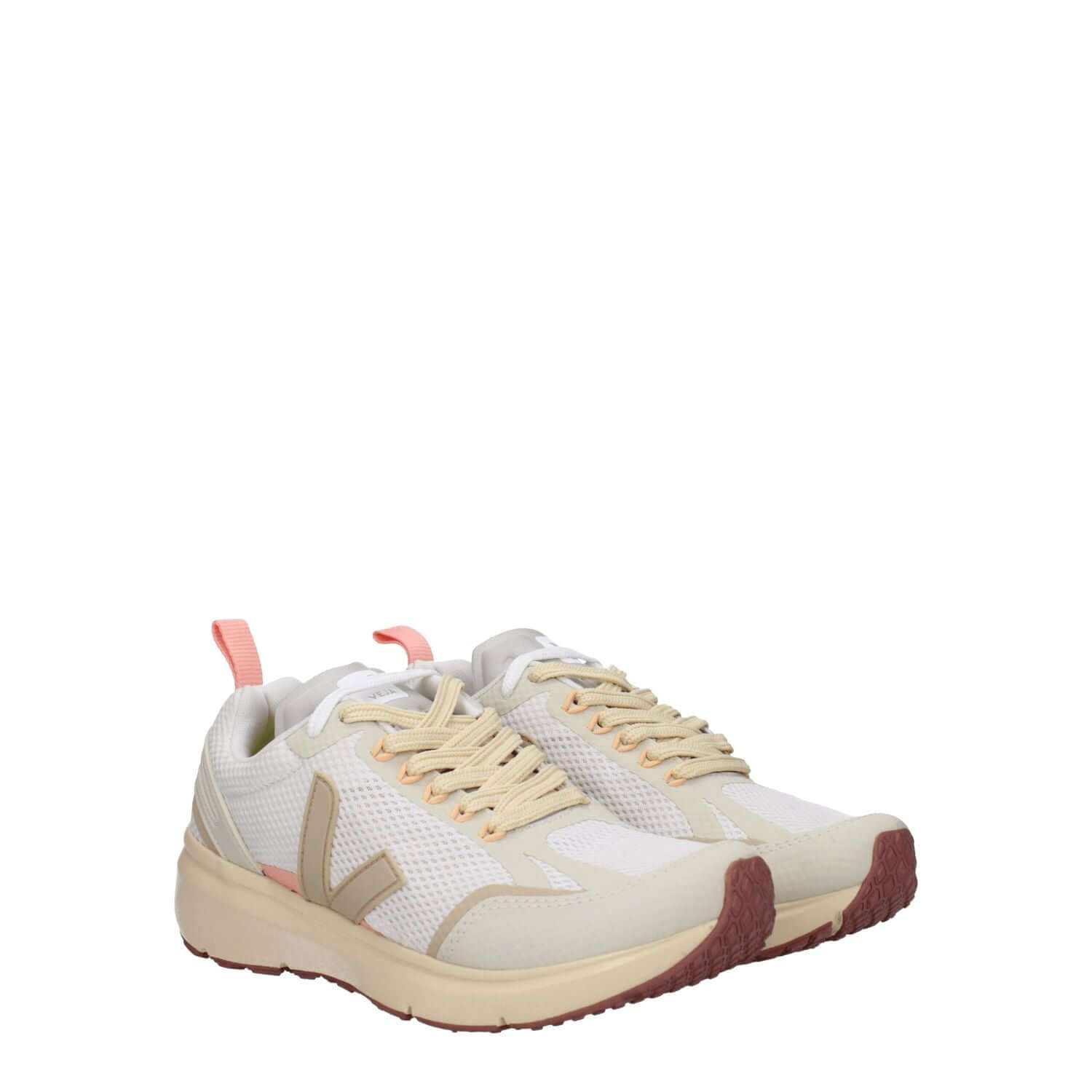 Veja Beige Fabric Athletic Sneakers