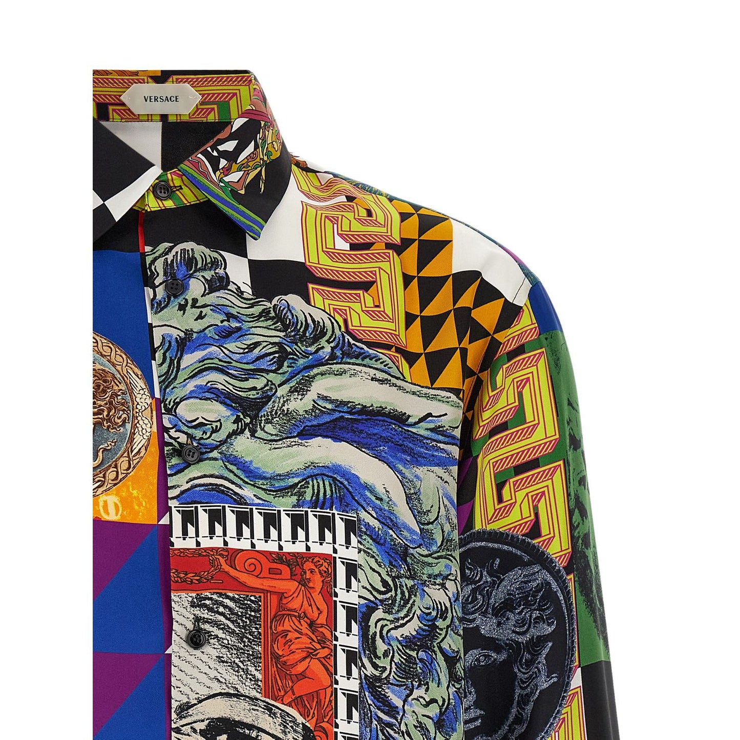Versace Multicolor Silk Blouse