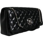 Versace Black Quilted Lambskin Leather Crossbody Shoulder Bag Versace Black