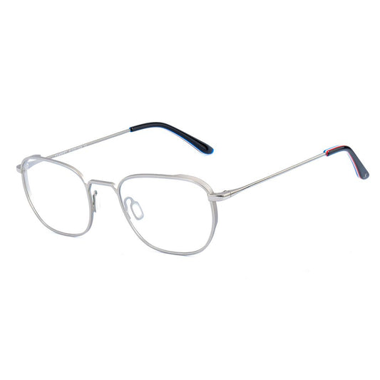 Vuarnet Gray Stainless Steel Frames with clip-on solar frame, eye glasses with sun protection, brown category 3, sleek design.